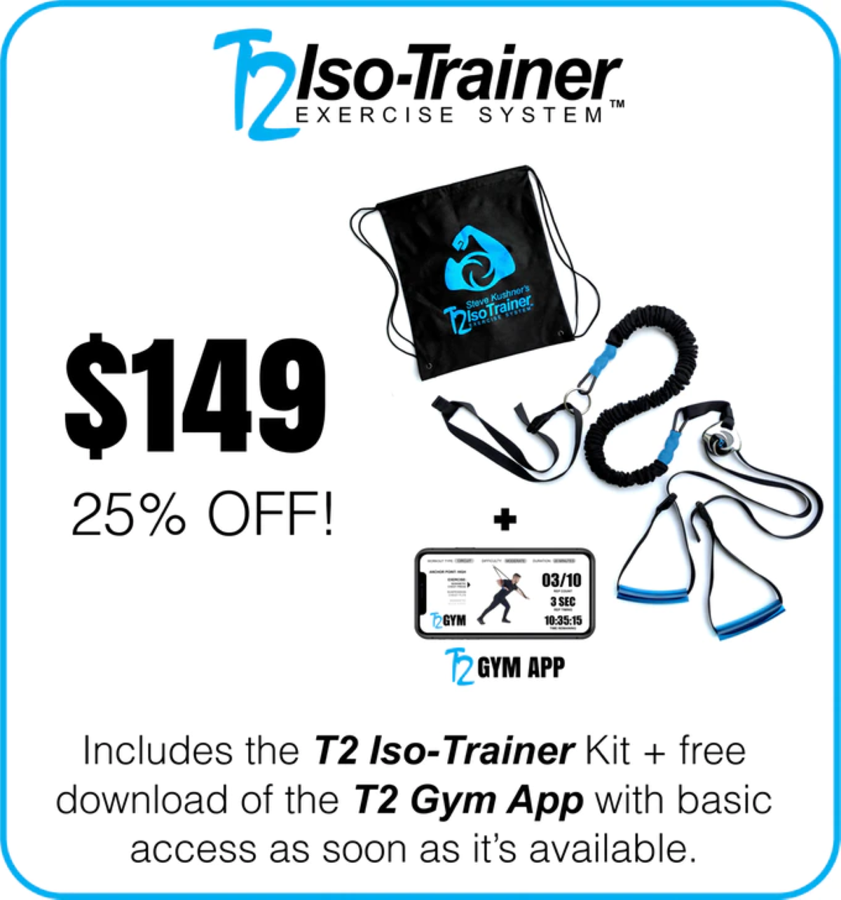 T2 Iso-Trainer - $150 Crowdfunding Pledge Set