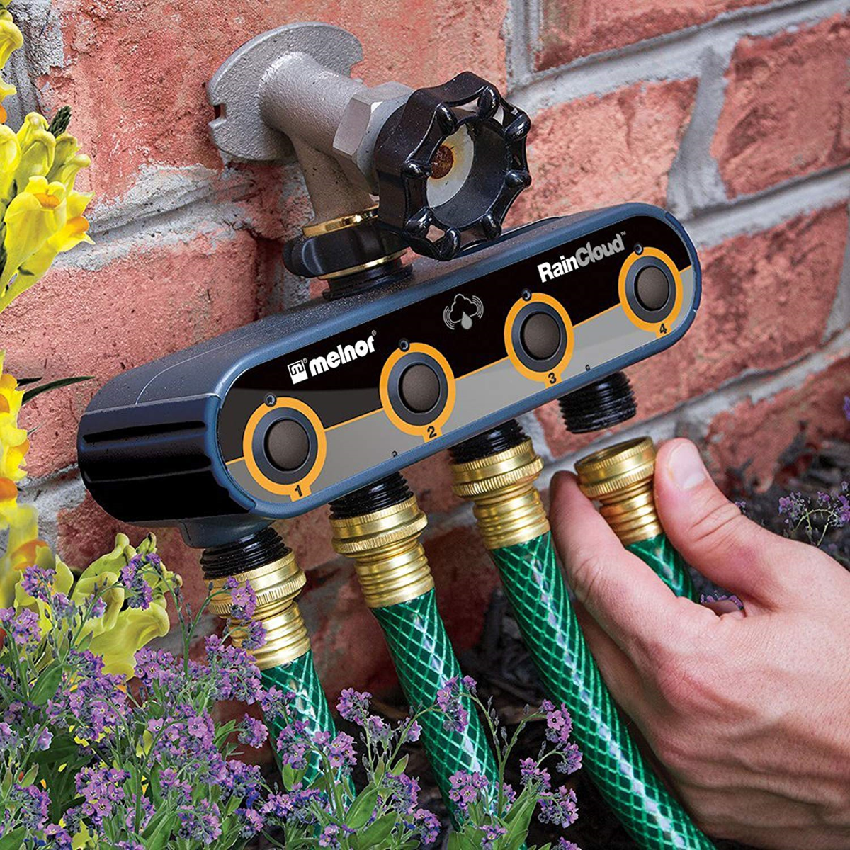 Connect up to 4 garden hoses