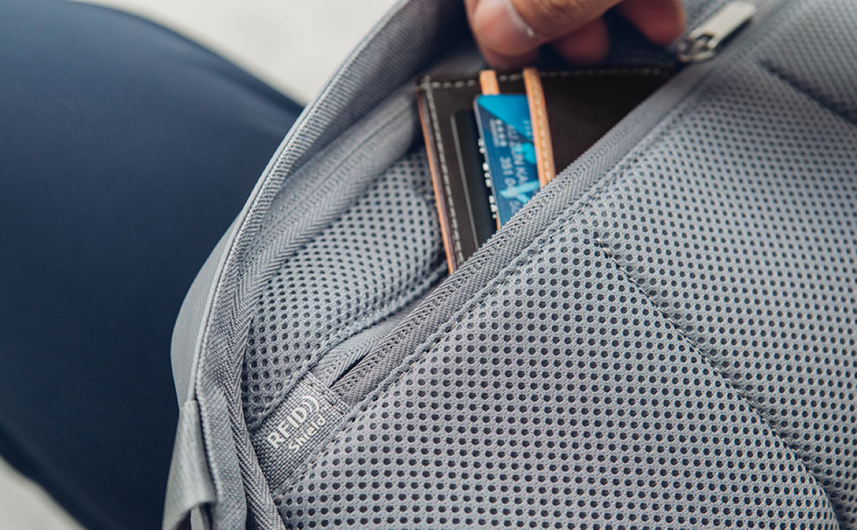 RFID Shield pocket to keep personal data safe and protected