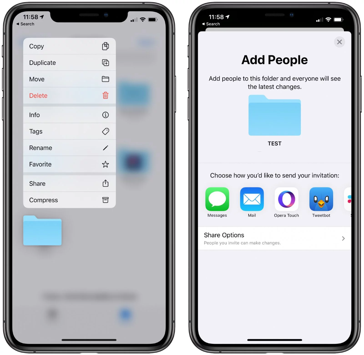 iPadOS and iOS 13.4 Public Beta Versions - New ‌iCloud‌ Folder Sharing feature