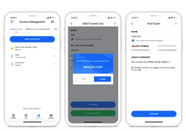 Lockly App - Distribute multiple eKeys (Virtual Keys)