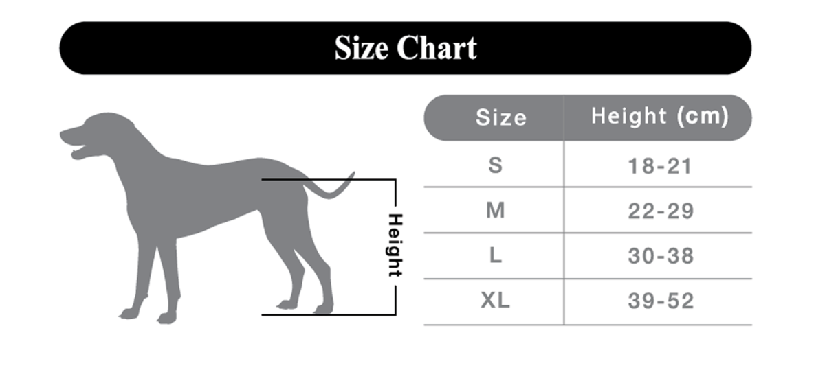 Petaneer's official Size Chart