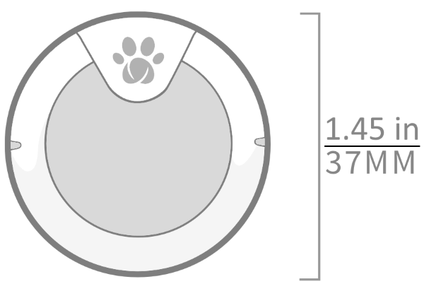 Sure Petcare Animo dog monitor - Measurements