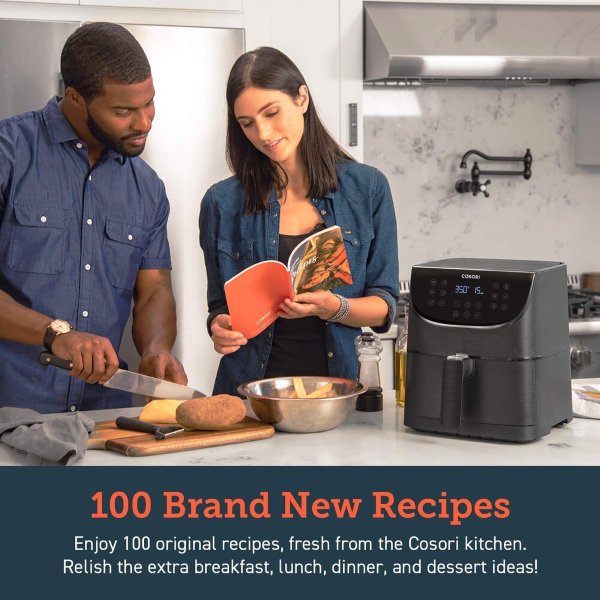 Included free Air Fryer Cookbook with 100 Brand-New Recipes w/ Helpful Details