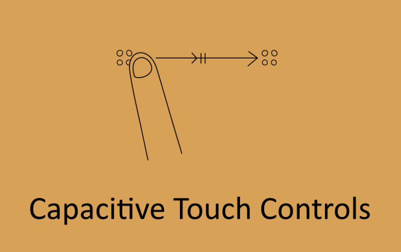 Capacitive Touch Controls that allow users to easily control their media volume and soundtrack selection