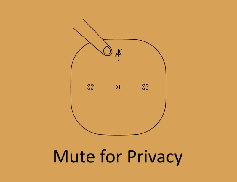 Capacitive Touch Controls - Easily mute the Sonos One's microphone with a quick-access Mic Mute Button for complete privacy