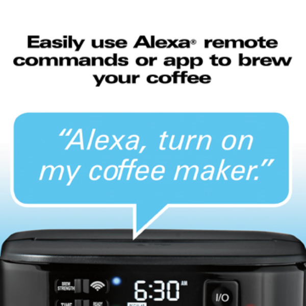 Hamilton Beach Smart 12 Cup Coffee Maker - Features Voice & App Controls with Amazon Alexa