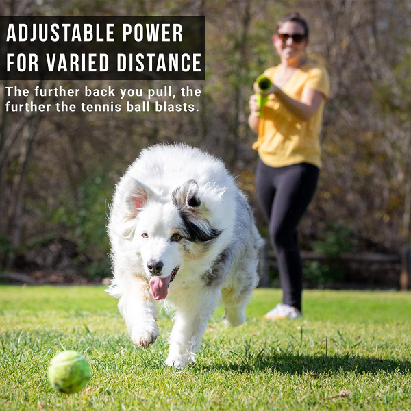 Equipped with an adjustable lever that allows dog owners to quickly change the launcher's throwing distance