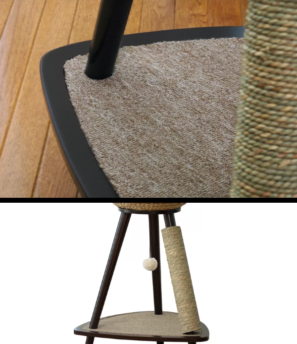 Durable manufactured tripod base with Carpet Platform & Dangling Ball