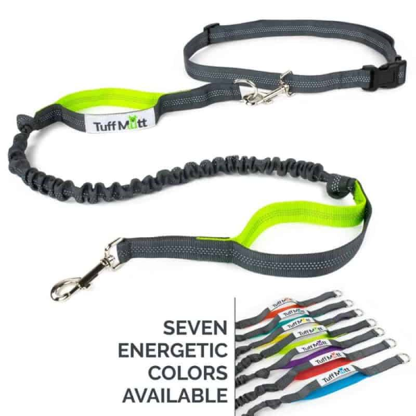 Tuff Mutt Hands Free Dog Leash - Available in 7 Different Dual-Color Models