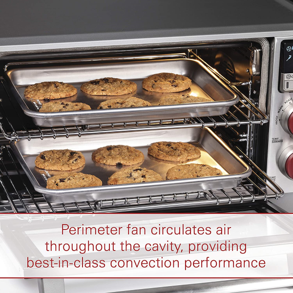 Equipped with a Perimeter Fan that evenly circulates air throughout its cavity