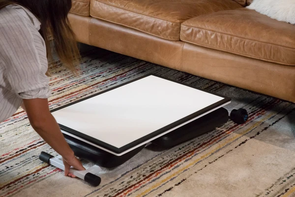 After folded, easily store it under a bed, couch, or other pieces of furniture