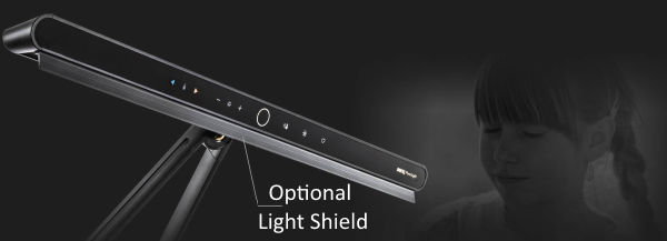 Optional Light Shield for the ultimate eye care