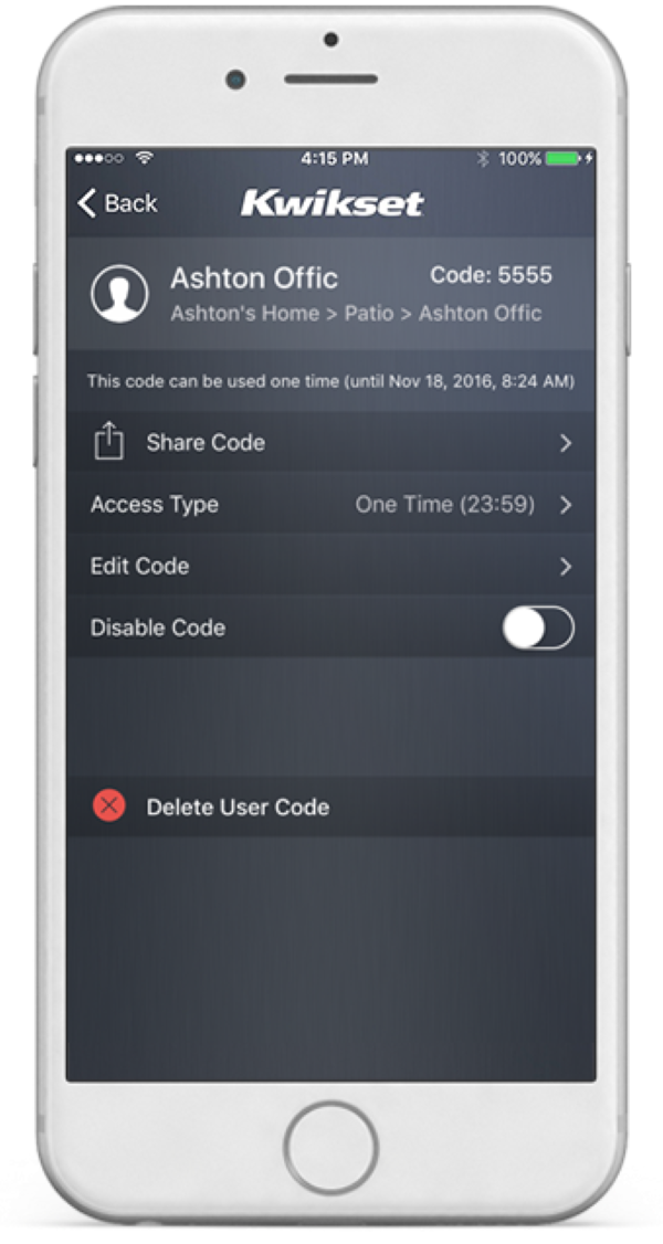 Premis App - User Access Code(s) Management