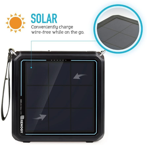 Equipped with a small, yet super reliable built-in Solar Panel