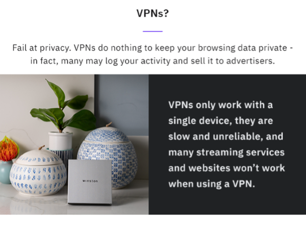 Winston VS VPNs (Virtual Private Networks)