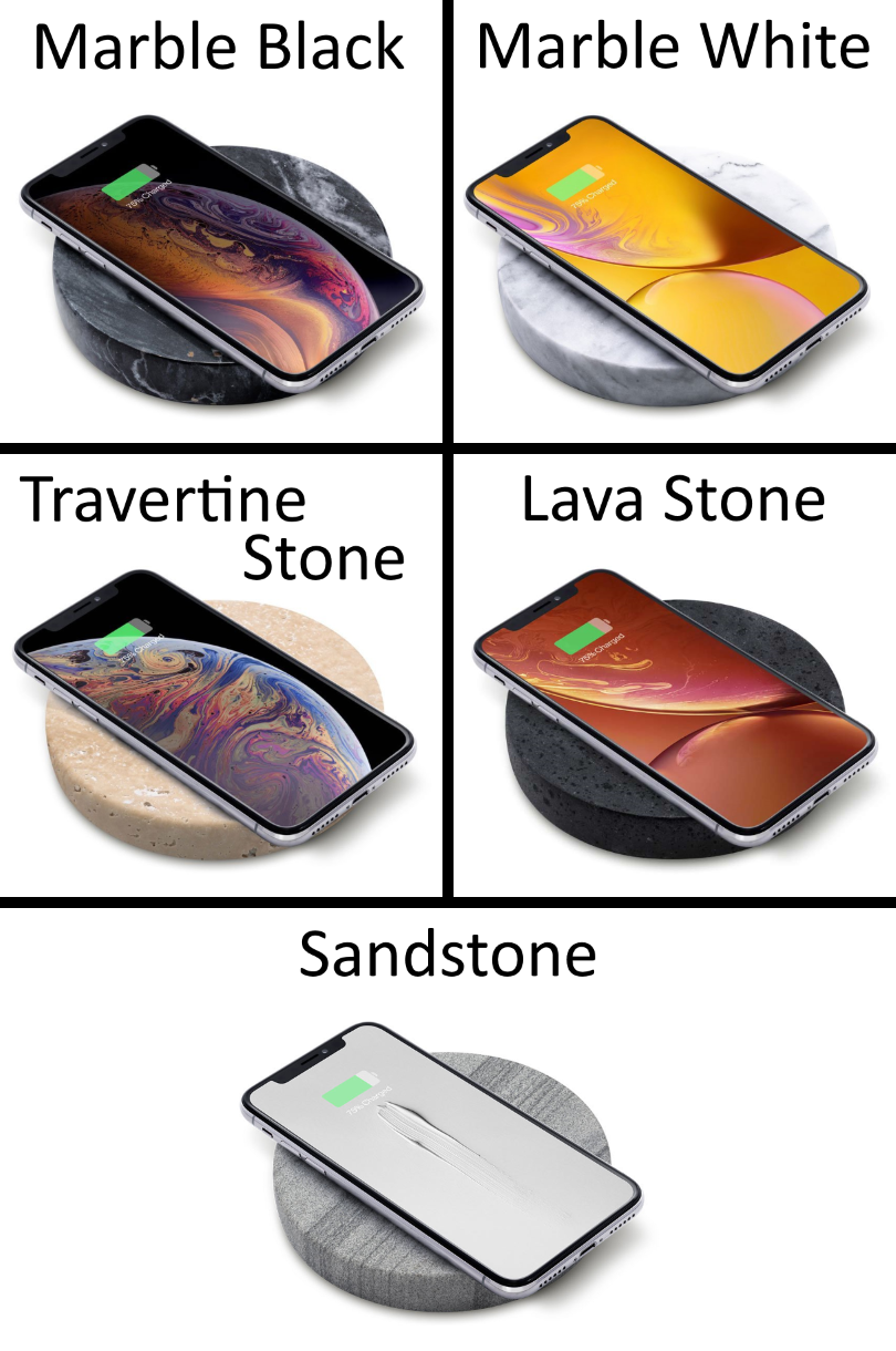 Eggtronic Wireless Charging Stones - Available in 5 Different Stone Variations