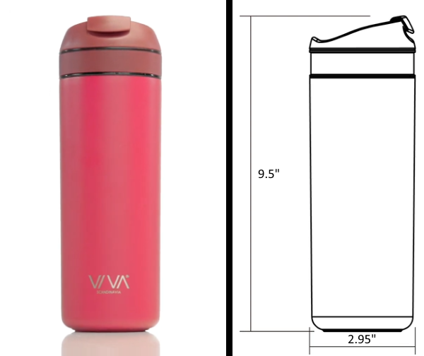 VIVA Recharge Travel Mug - Measurements