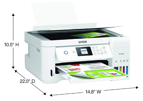 Epson EcoTank ET-2760 - Measurements (when opened)