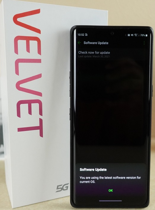 LG Velvet with no available Android Updates