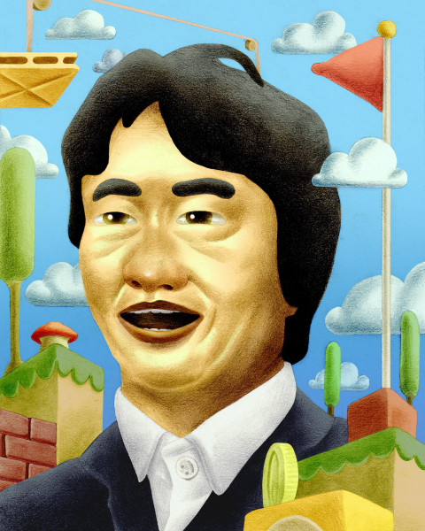 Shigeru Miyamoto Illustration by Jeffrey Kam