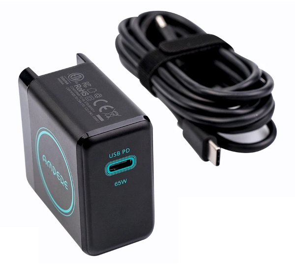 Ampere 65W USB-C GaN PD Adapter – Versatile USB-C Travel Adapter