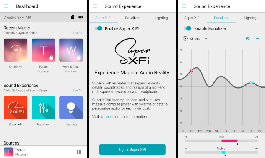 SXFI AIR Control App