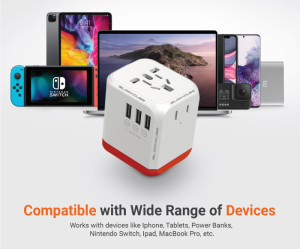 1. Best Travel Adapter – Agile Universal Travel Adapter (555)