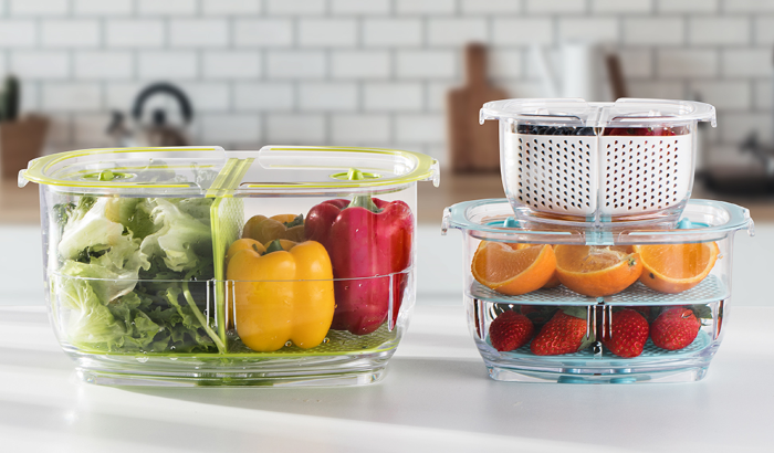 LUXEAR Storage Containers 3-Piece Set – Great for Storing Fresh Food