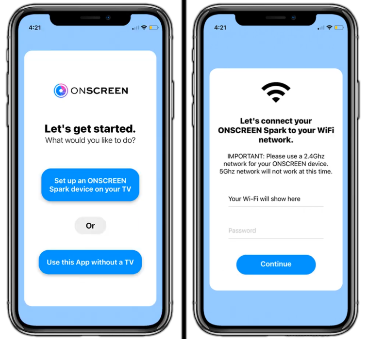 ONSCREEN Spark - Wi-Fi Connectivity Set-Up