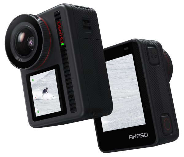 Action Camera with Dual Color Screens