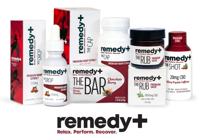 Remedy+ Hemp Products
