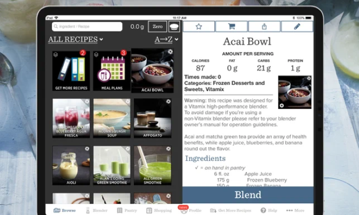 Vitamix Perfect Blend App