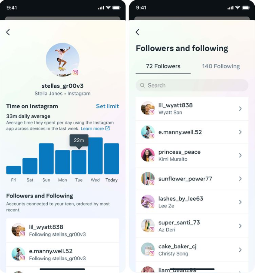 Instagram Parental Follow Information