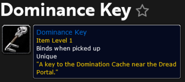 Dominance Key World of Warcraft