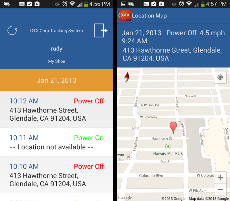 GTX Smart Locator App