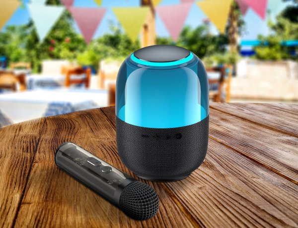 SWAY Minioke LED Go – Portable Karaoke Speaker & 2.4G Wireless Microphone