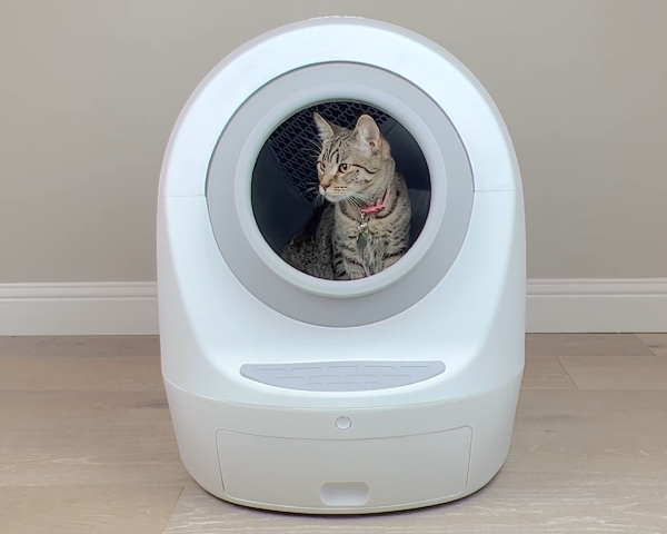 Smarty Pear Leo’s Loo Too – Covered Automatic Self-Cleaning Cat Litter Box