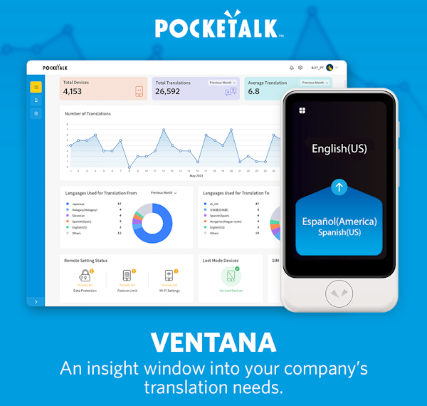 Ventana by Pocketalk Introduces Organizational Translation Solutions