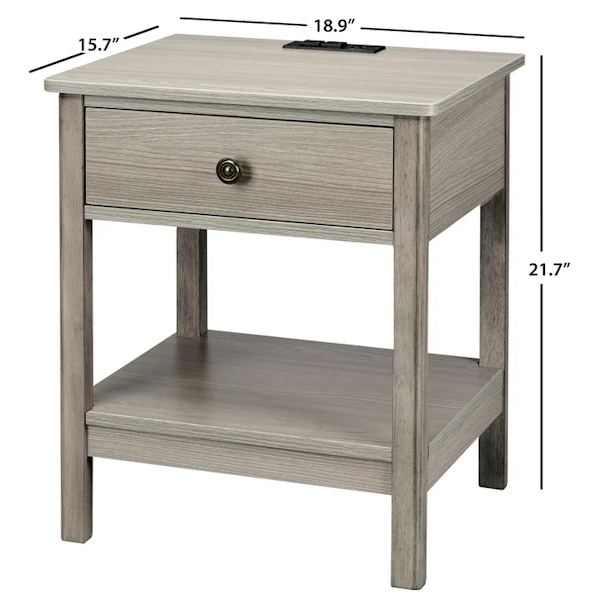 DecorTech Traditional Rectangular End Table